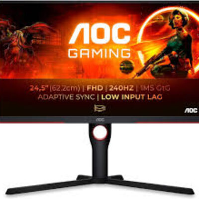 AOC Gaming 25G3ZM – 24.5 Inch FHD MOnitor, 240Hz 1ms GTG, VA, FreeSync Premium, Height Adjust, Low I