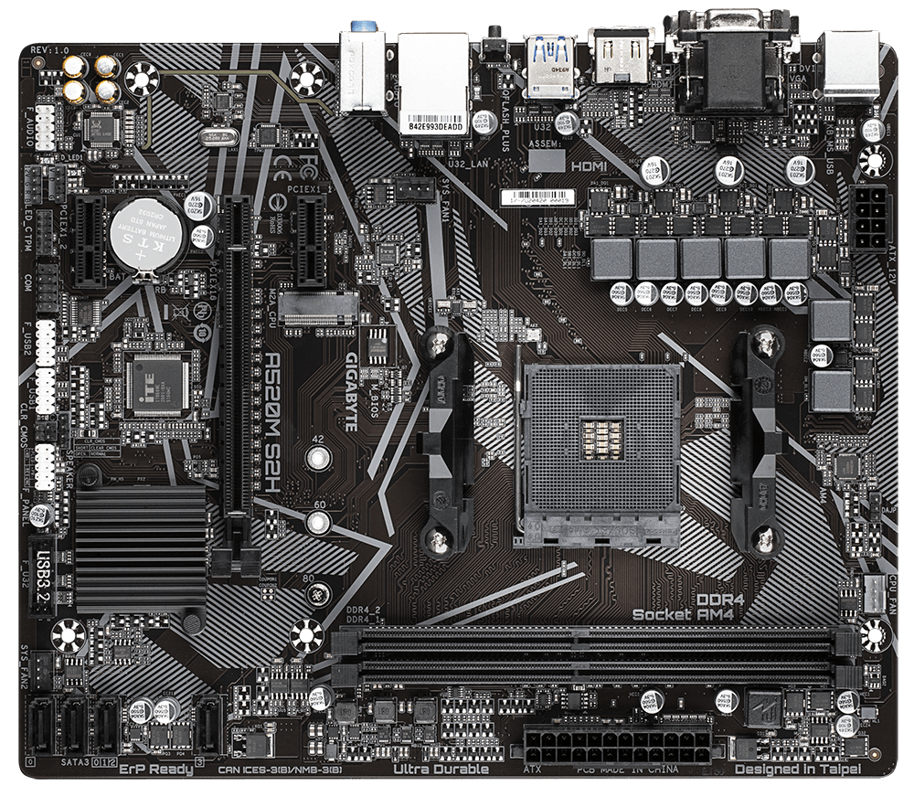 Pllaka amë Gigabyte A520M K V 2, AM4 micro ATX - Image 2
