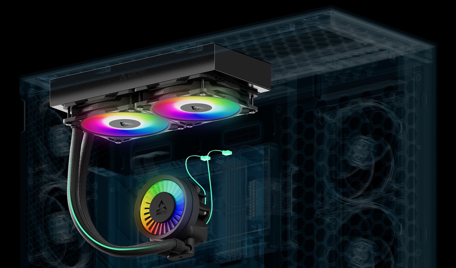 Ftohës Liquid CPU ARCTIC Liquid Freezer III Pro 240 A-RGB – Radiator 240 mm, 2×120 mm P12 Pro A-RGB, Intel LGA 1700/1851 & AMD AM4/AM5 - Image 6