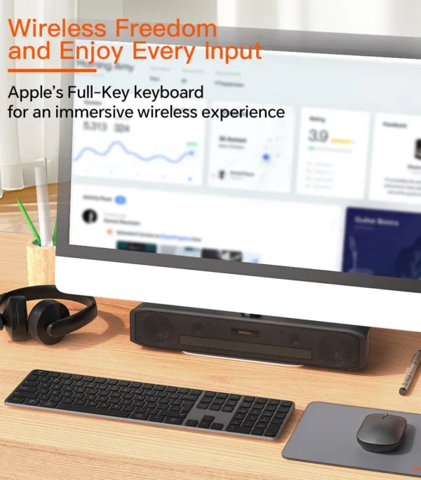 Meetion C230 – Set Tastierë & Maus Wireless Dual-Mode (2.4GHz + Bluetooth) – Space Gray - Image 6