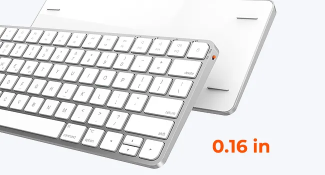Tastierë Wireless Dual-Mode Meetion C210 (2.4GHz + Bluetooth) për Mac & Windows , White - Image 2