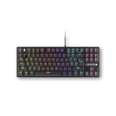 Tastierë Gaming Spartan Gear Lochos 2 – TKL 87-Çelësa, Kabllo, Ngjyrë E Zezë