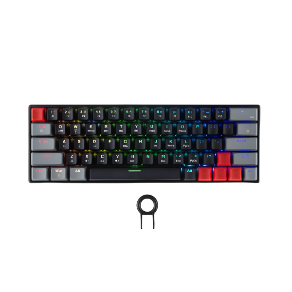 Tastierë Gaming Mekanike Spartan Gear Pegasus 2 RGB – Black/Grey, Format ~65%