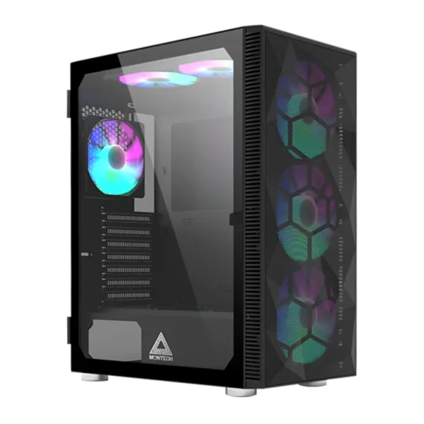 Kase PC Montech X3 Mesh – Mid-Tower, 6 Fan RGB, Panel Xhami i Temperuar ...