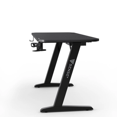 Tavolinë Gaming SENSE7 Nomad Basic – 140×60 cm, e Zezë - Image 2
