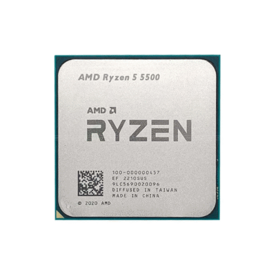 Procesor AMD Ryzen 5 5500 , 3.6 GHz Bazë / 4.2 GHz Max Boost, 6-Core / 12-Thread, 16 MB Cache, 65 W – Socket AM4 (Zen 3 / Vermeer Series)