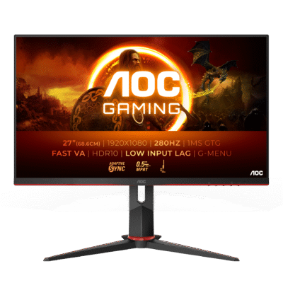 Monitor AOC 27G2ZN3/BK – 27″ Full HD, Fast VA, 240–280 Hz, 1 ms, HDR10, Adaptive Sync