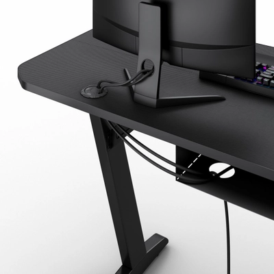 Tavolinë Gaming SENSE7 Nomad Basic – 140×60 cm, e Zezë - Image 6