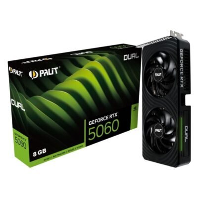 Kartë Grafike Palit GeForce RTX 5060 Dual 8GB GDDR7 – PCIe 5.0, 3840 CUDA Cores, 128 bit Bus