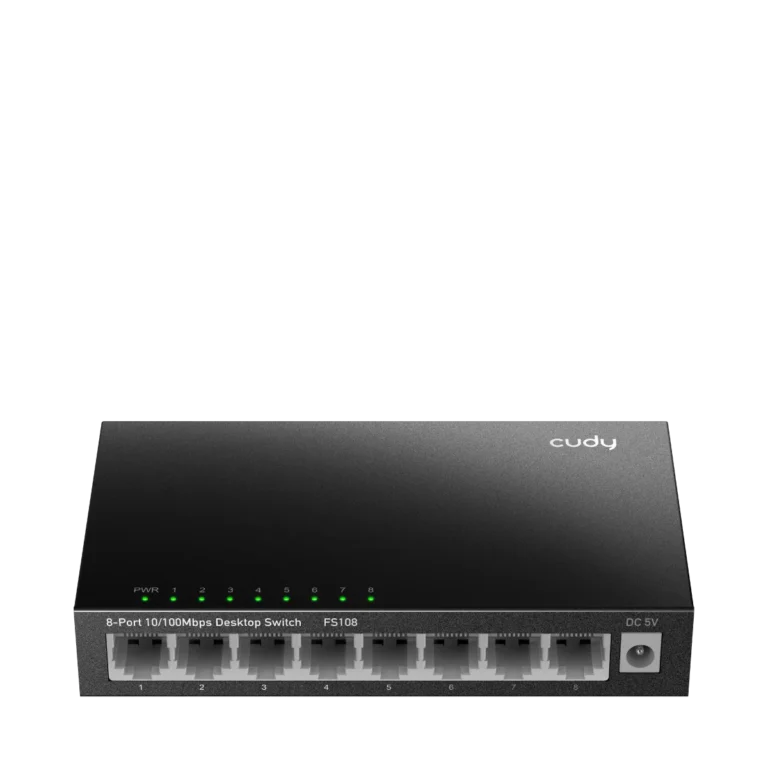 Desktop Switch Cudy FS108 8-Port – 8× 10/100 Mbps RJ45, Metal, Plug-and-Play
