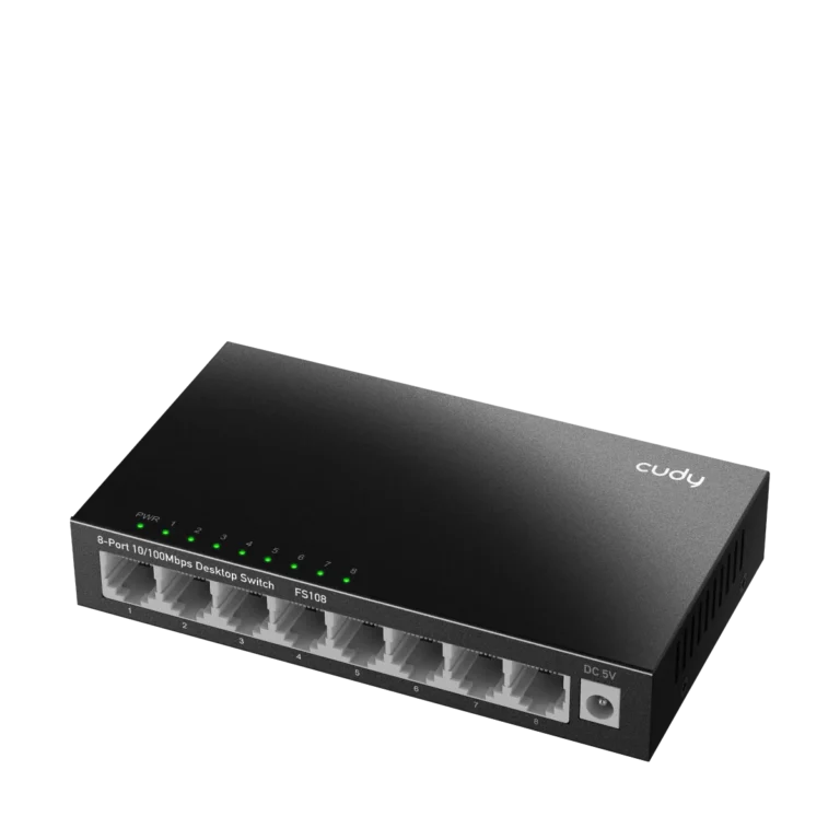Desktop Switch Cudy FS108 8-Port – 8× 10/100 Mbps RJ45, Metal, Plug-and-Play thumbnail 2