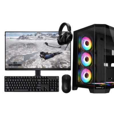 BT Bundle 3– PC Gaming RTX 5060 8GB, Ryzen 7 7800X3D, 16GB DDR5 5600MHz, 1TB NVMe , Set Gaming ,Alienware Monitor 24.5″ 500Hz