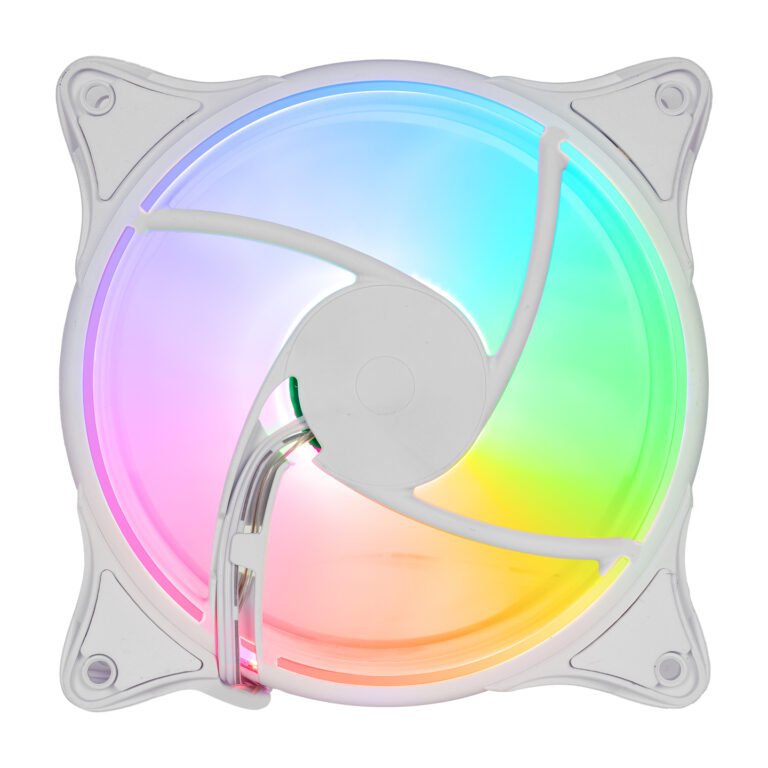 Ventilator per Kase Rampage Glare F50 120 mm Rainbow LED – 1200 RPM – i bardhe thumbnail 2