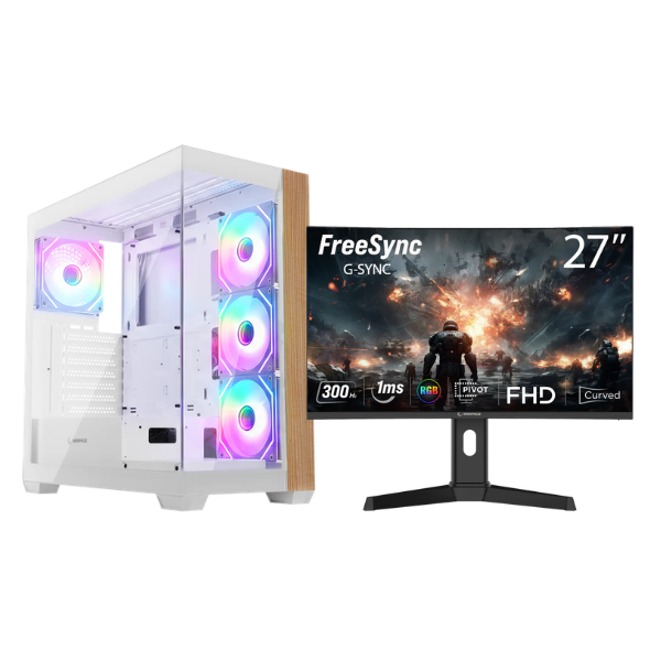BT Bundle Blaze Series 3 – PC Gaming RTX 5060 8GB, Ryzen 7 7800X3D, 16GB DDR4, 1TB SSD + Monitor 27" 300Hz Curved