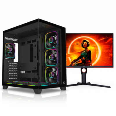 BT Bundle Flair Series 5 – PC Gaming RTX 5070 12GB, Ryzen 7 7800X3D, 16GB DDR5, 1TB SSD + Monitor 25″ 240Hz
