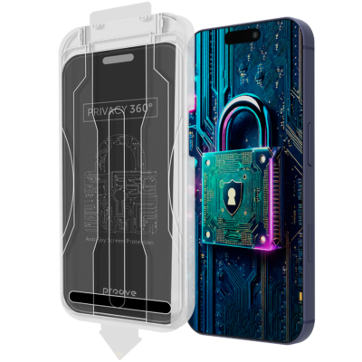 Xham mbrojtës Proove Privacy 360 me Installation Box për iPhone 16 Pro Max, 9H