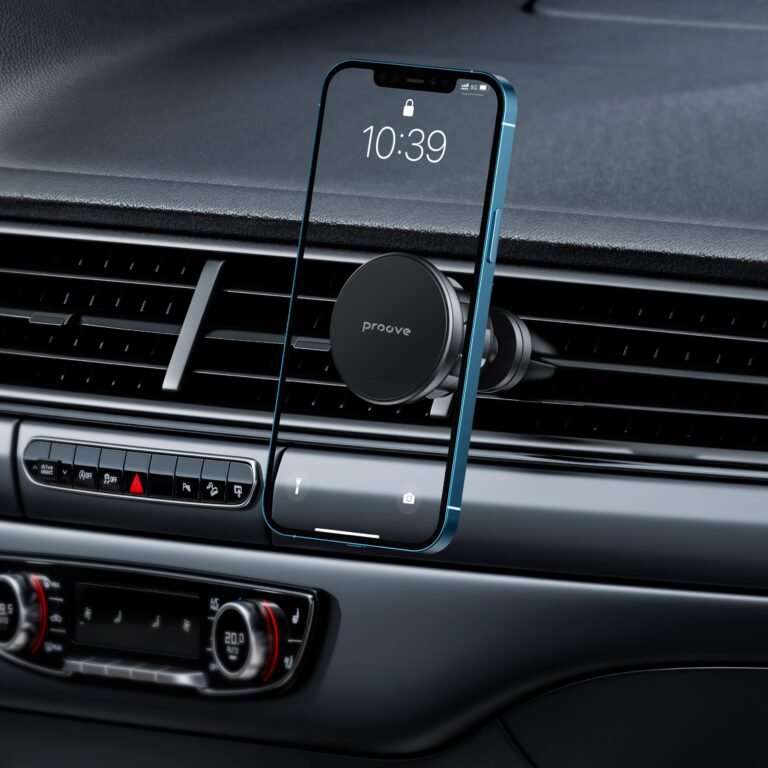 Mbajtëse magnetike për telefon Proove Basic, për ventilim makine, e zezë thumbnail 5