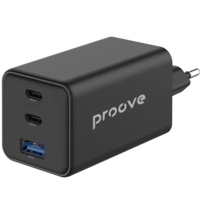 Karikues muri Proove Pocket, 65W, me 2×Type-C dhe USB, i zi