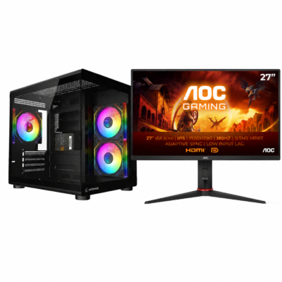 BT Bundle Blaze Series 2 – PC Gaming RTX 5050 8GB, Ryzen 5 5600X, 16GB DDR4, 512GB SSD + Monitor AOC 27″ 180Hz