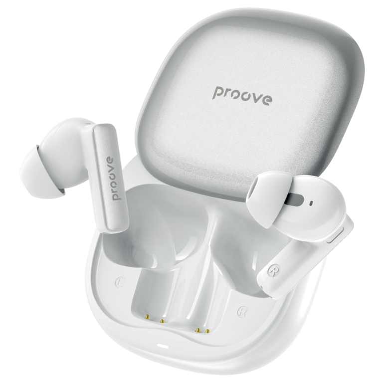 Dëgjuse wireless Proove NoLimit TWS me Hybrid ANC dhe aplikacion inteligjent (APP), të bardha
