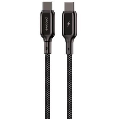 Kabllo karikimi Proove Dense Metal Type-C në Type-C, 60W, 1m