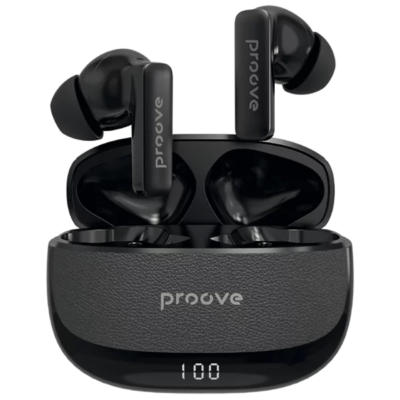 Dëgjuse wireless Proove Dreamer TWS me ANC dhe aplikacion dedikuar (APP), të zeza