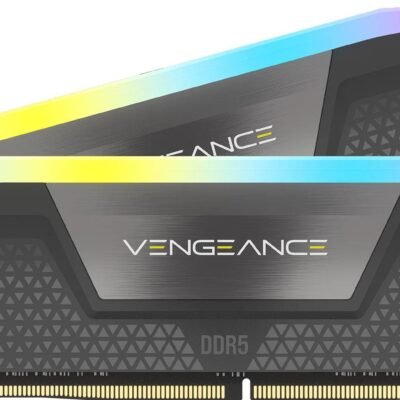Memory Corsair Vengeance Gray RGB DDR5 64GB (2x32GB), 5600MHz, AMD EXPO & Intel XMP