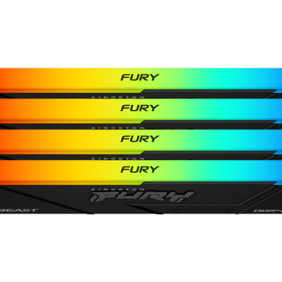 Memory Kingston FURY Beast Black RGB 64GB(4x16GB) DDR4 3200MHz CL16