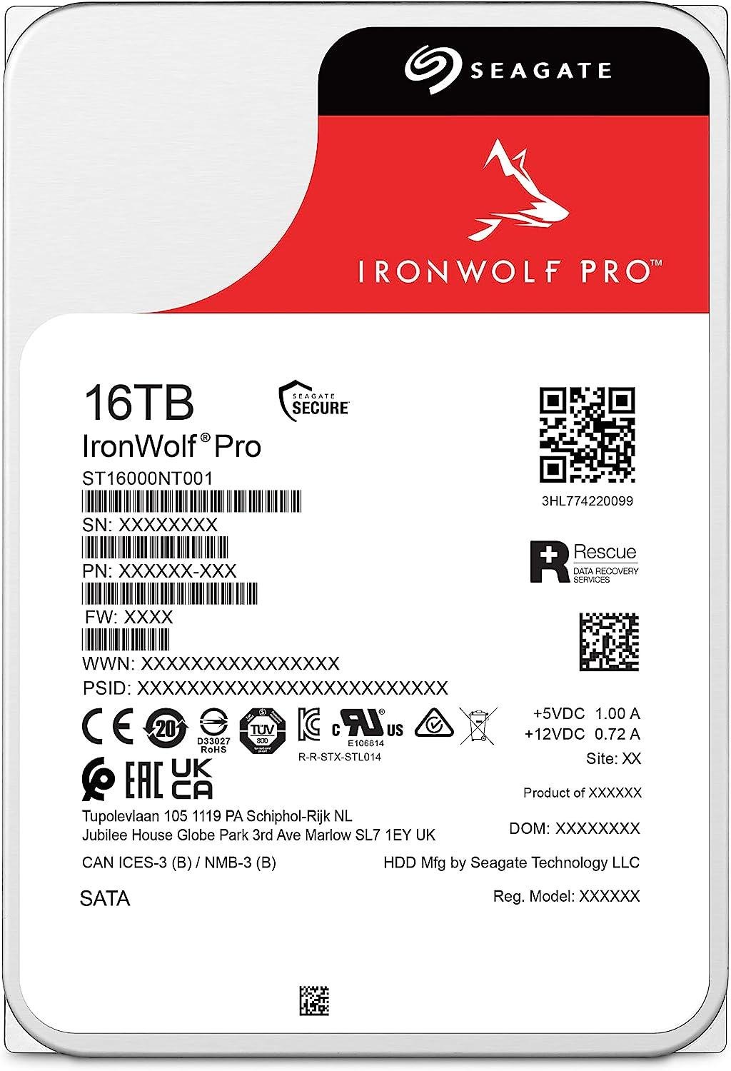 HDD SEAGATE IronWolf PRO ST16000NT001, 16TB, 256MB Cache, SATA 6.0Gb/s - Image 2