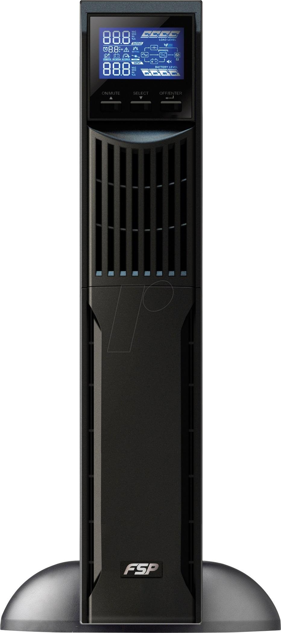UPS FSP Group Champ Rack 3K, 3000VA, 2700W, LCD, 3 Schuko, USB, RS-232 - Image 3