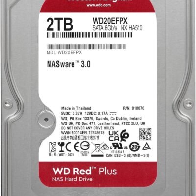 HDD WD Red PLUS NAS, 2TB, 5400rpm, 128MB, SATA 3