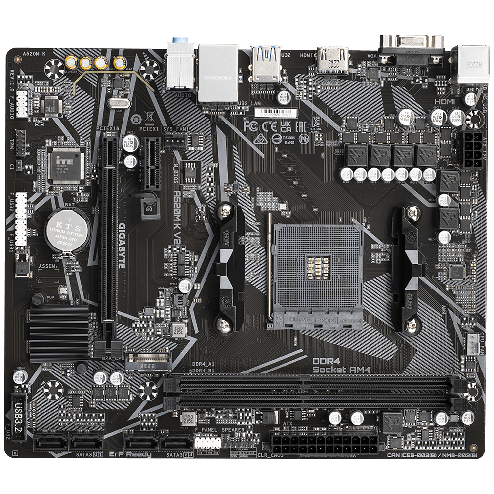 Pllakë Amë Gigabyte A520M K V2 – AMD AM4, DDR4, M.2 NVMe - Image 5