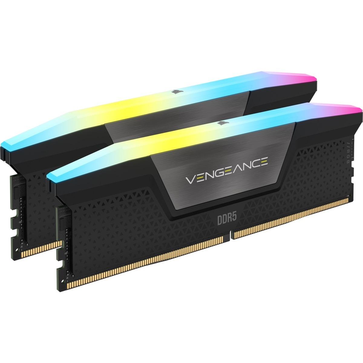 Memory Corsair Vengeance Black RGB 32GB(2x16GB) DDR5 PC5-41600 5200MHz CL40 CMH32GX5M2B5200C40 - Image 2
