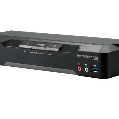 KVM switch ATEN CM1942, 2-ports, USB, HDMI, DisplayPort, Mini-Matrix Boundless