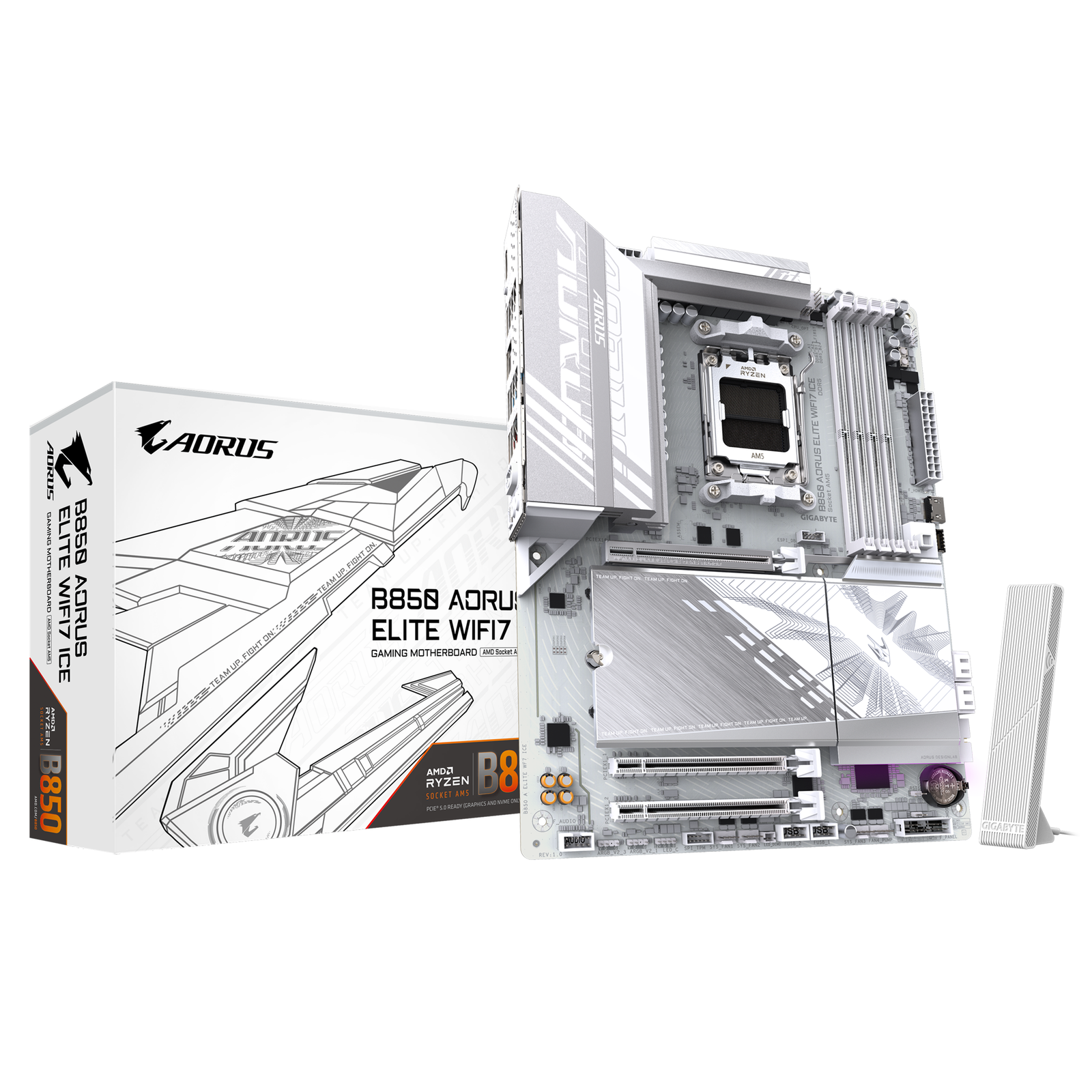 Motherboard GIGABYTE B850 AORUS ELITE ICE WIFI7 socket AM5 - Image 5