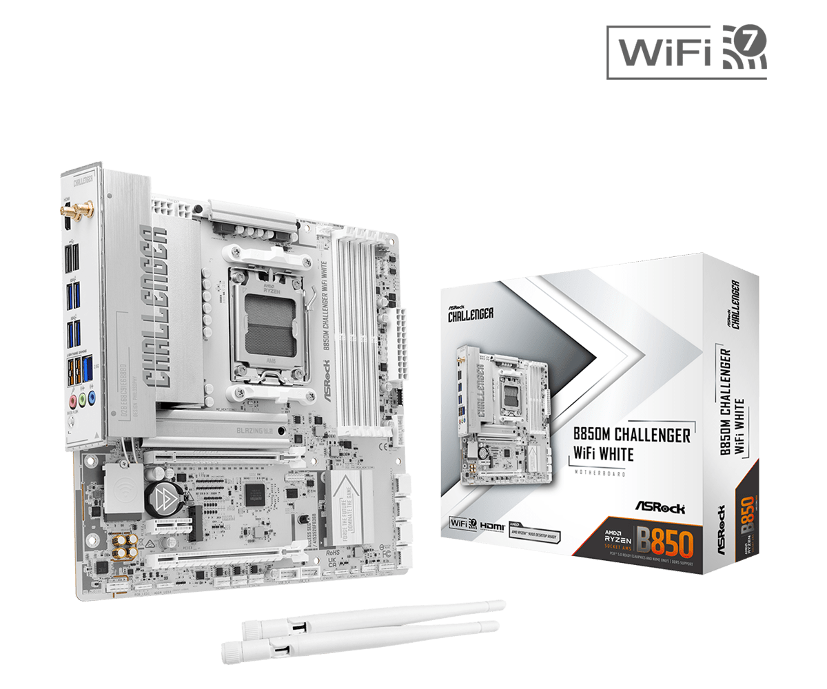 Motherboard ASRock B850M CHALLENGER WIFI WHITE socket AM5 - Image 5