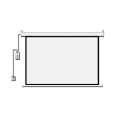 Estillo Electric wall screen 240cm x 240cm, white, black frame, remote control, 12kg