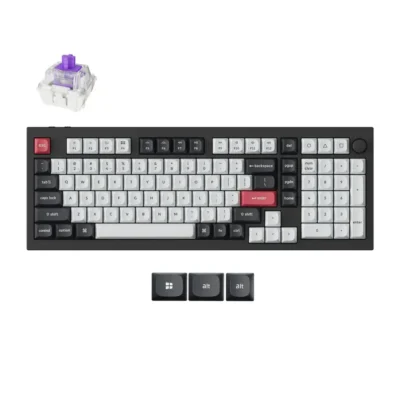 Mechanical keyboard Keychron Q5 HE QMK Carbon Black – Gateron Double-Rail Magnetic Nebula Switch