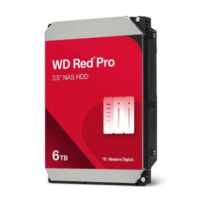 Western Digital Red Pro 6TB NAS, 3.5″, 256MB, 7200RPM, WD6005FFBX