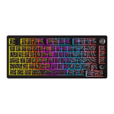 Tastierë Gaming Rampage KB-R106 Crack 75 – RGB, Membranë, US Layout – E Zezë