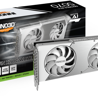 Kartelë Grafike Inno3D GeForce RTX 5070 Twin X2 OC White – 12GB GDDR7