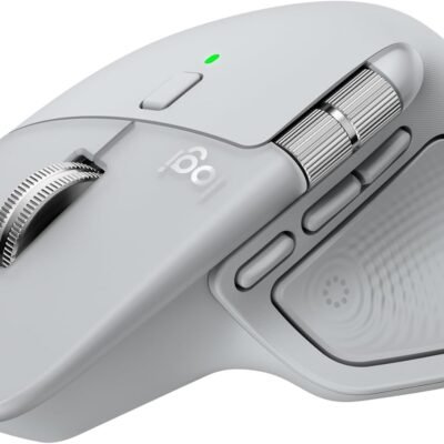 Maus Logitech MX Master 4 – Wireless, Sensor 8K DPI, Haptic Feedback, Bluetooth + Logi Bolt, Pale Grey