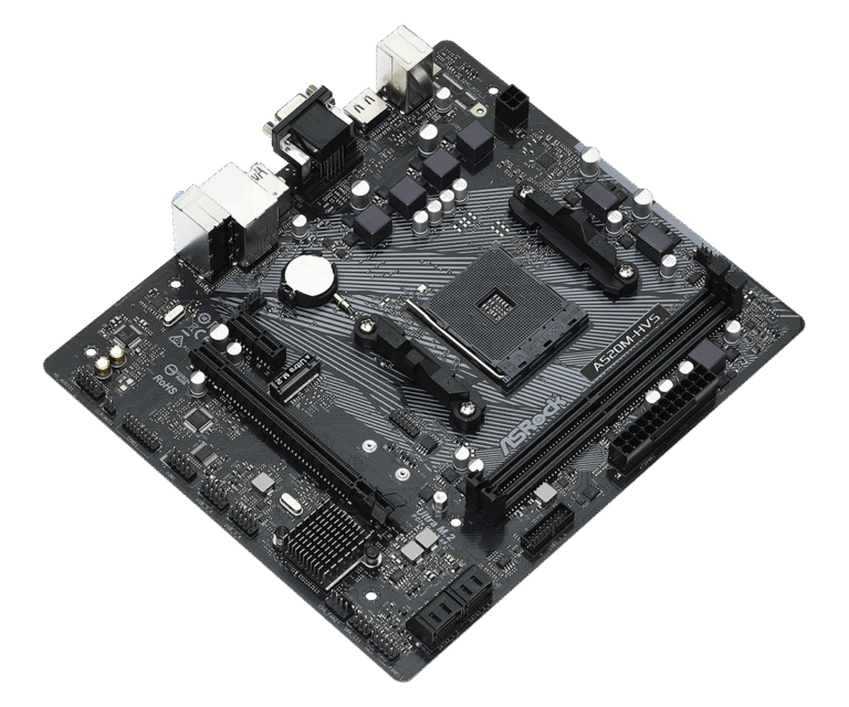 Pllakë Amë ASRock A520M-HVS – AM4, 2× DDR4, M.2, Micro-ATX thumbnail 3