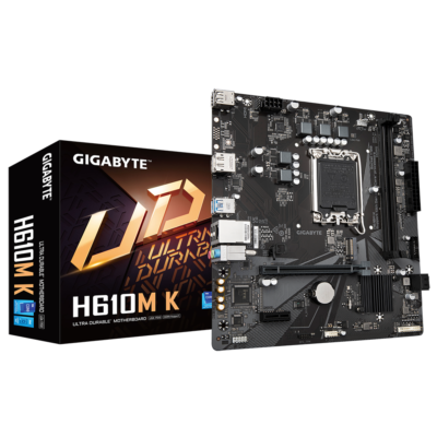 Pllakë Amë Gigabyte H610M K DDR4 – LGA1700, 2× DDR4, M.2 PCIe 3.0, Micro-ATX