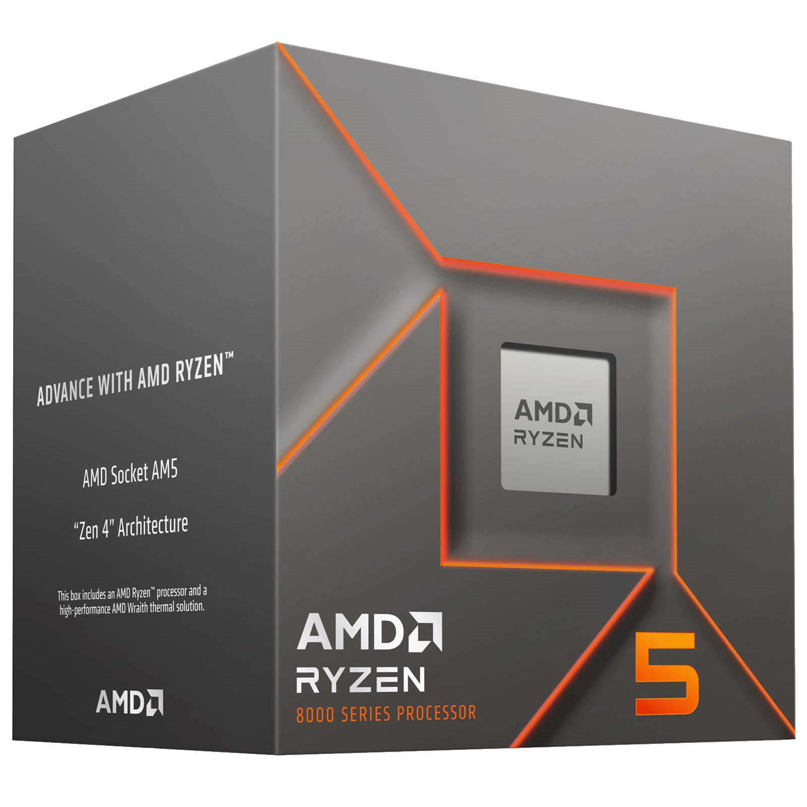 Procesor AMD Ryzen 5 8400F TRAY – 6 Bërthama / 12 Thread, deri 4.7 GHz, AM5
