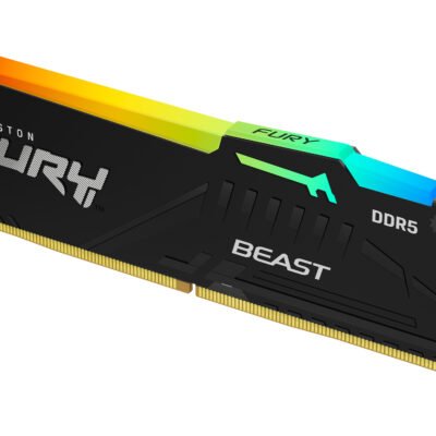 Memorie RAM Kingston FURY Beast RGB 16GB DDR5 6000MHz CL30 – Intel XMP 3.0, RGB