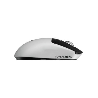 Maus Gaming Wireless Logitech G PRO X2 SUPERSTRIKE – teknologji SUPERSTRIKE, sensor HERO 2, LIGHTSPEED, bardhë/zi