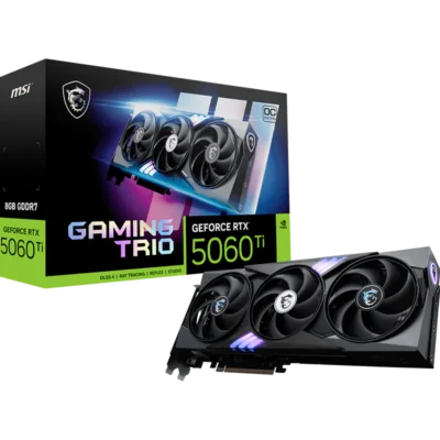 Kartelë Grafike MSI GeForce RTX 5060 Ti 8G GAMING TRIO OC – 8GB GDDR7, TRI FROZR 4, DLSS 4